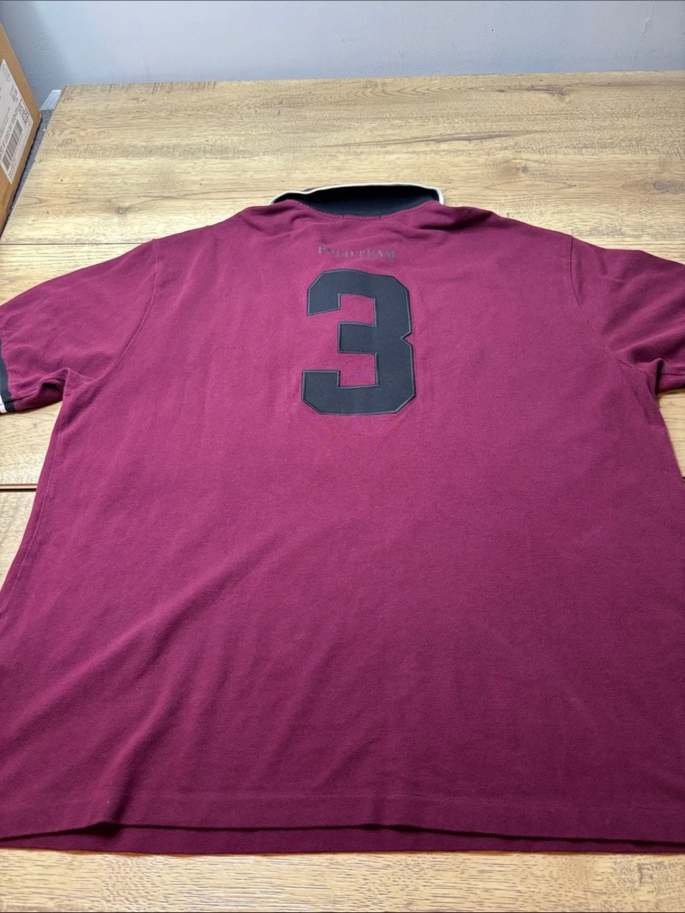 Ralph Lauren Men's Burgundy Polo with Big Pony and Embroidered Crest Size 1XB